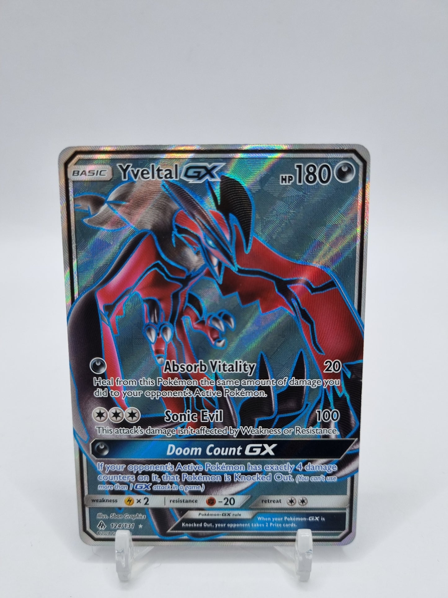 Yveltal Gx Full Art Forbidden Light 124/131