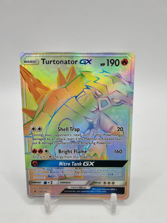 Turtonator Gx Rainbow Secret Rare Guardians Rising 148/145