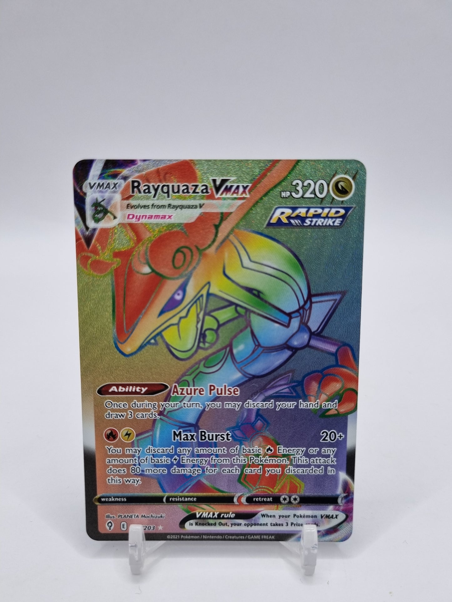 Rayquaza Vmax Rainbow Secret Rare Evolving Skies 217/203