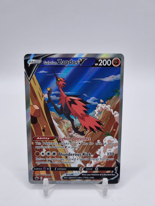 Galarian Zapdos V Alt Art Secret Rare Chilling Regin 174/198