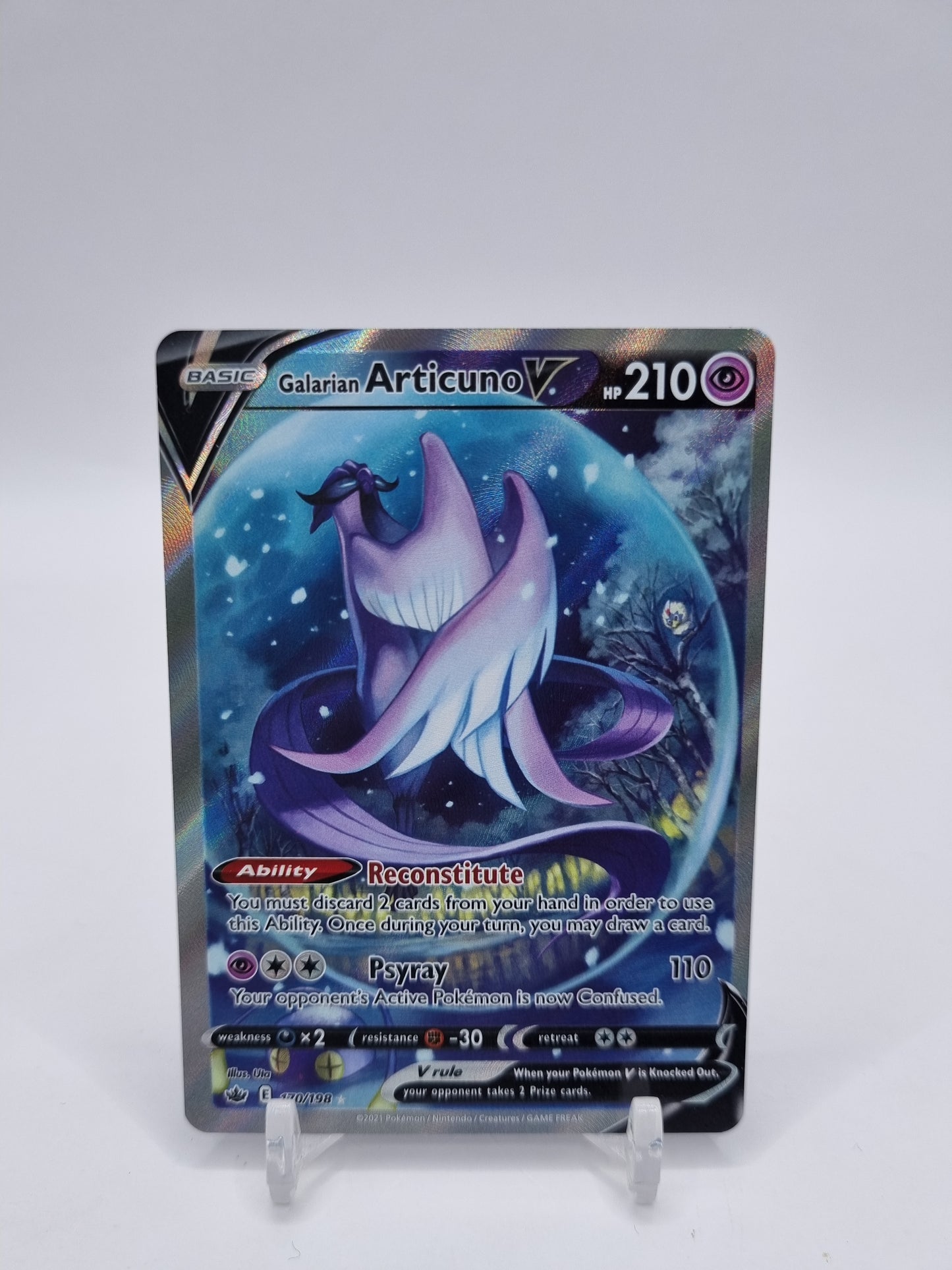 Galarian Articuno V Alt Art Secret Rare Chilling Regin 170/198