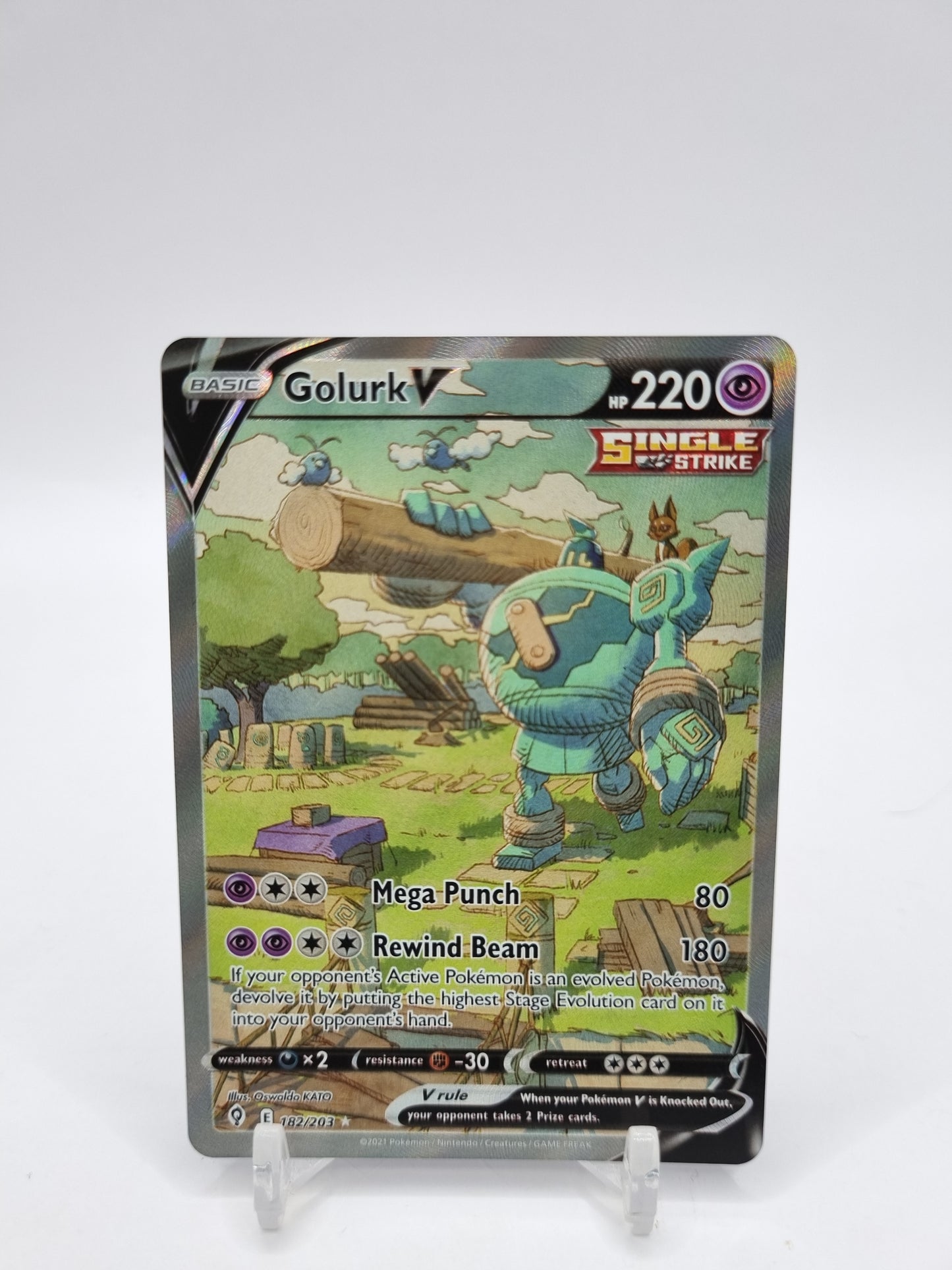 Golurk V Alt Art Secret Rare Evolving Skies 182/203