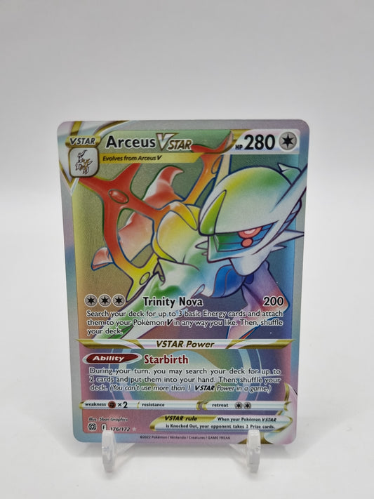 Arceus Vstar Rainbow Secret Rare Brilliant Stars 176/172