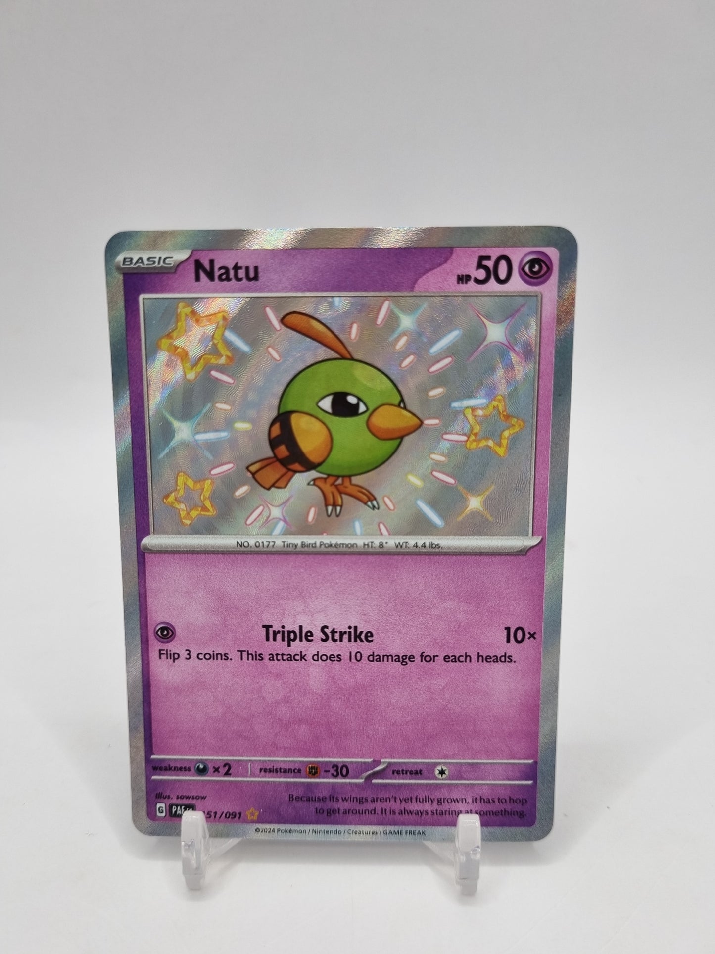 Natu Shiny Paldean Fates 151/091