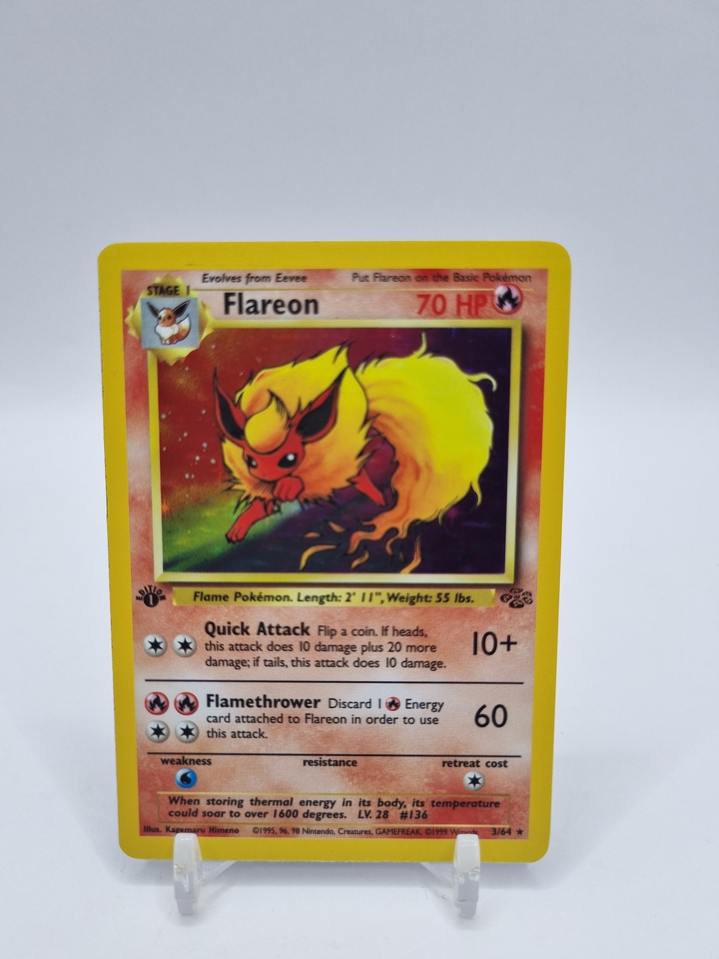 Flareon Holo 1st Edition Jungle Set 3/64