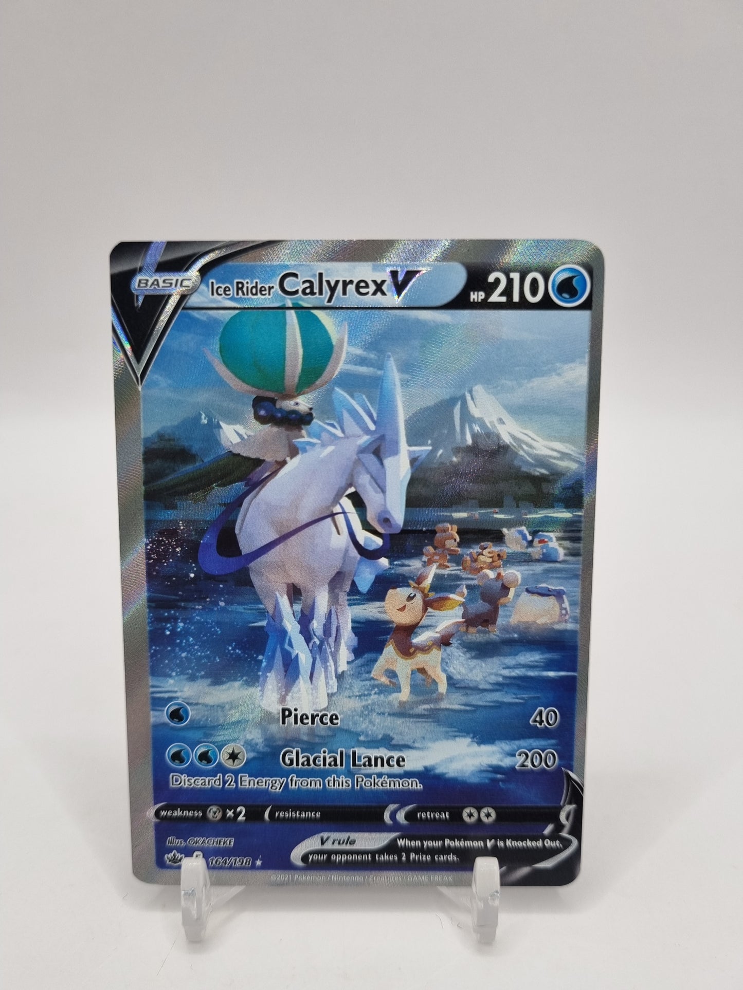 Ice Rider Calyrex V Alt Art Secret Rare Chilling Reign 164/198