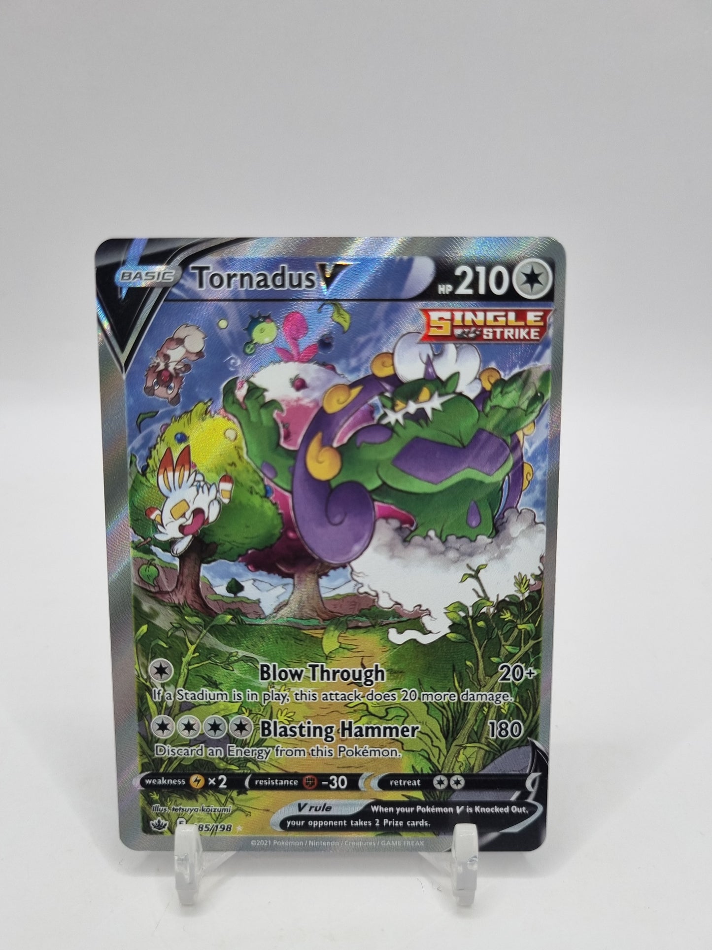 Tornadus V Alt Art Secret Rare Chilling Reign 185/198