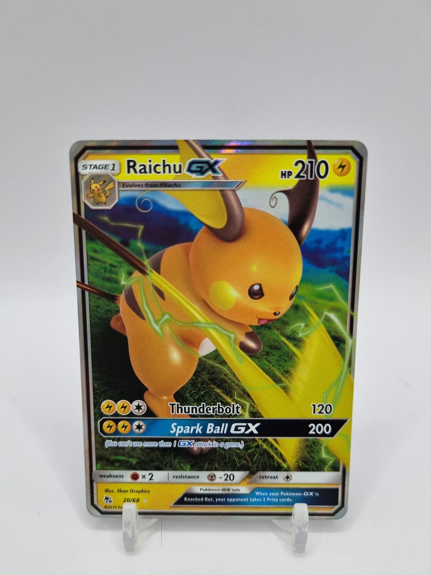 Raichu Gx Hidden Fates 20/68