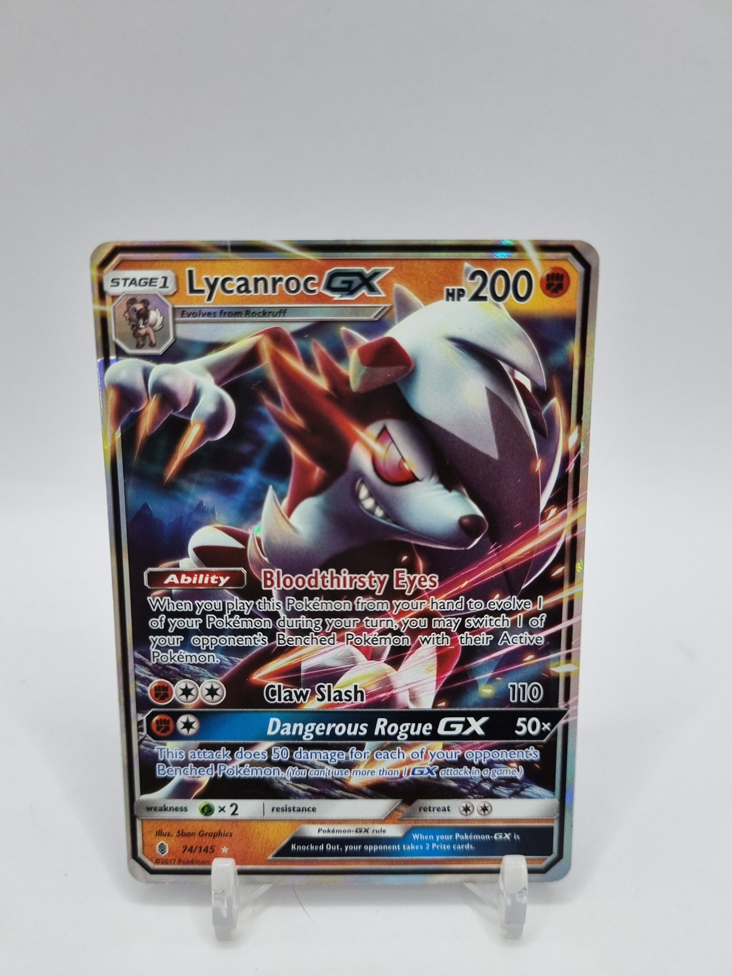 Lycanroc Gx Guardians Rising 74/145