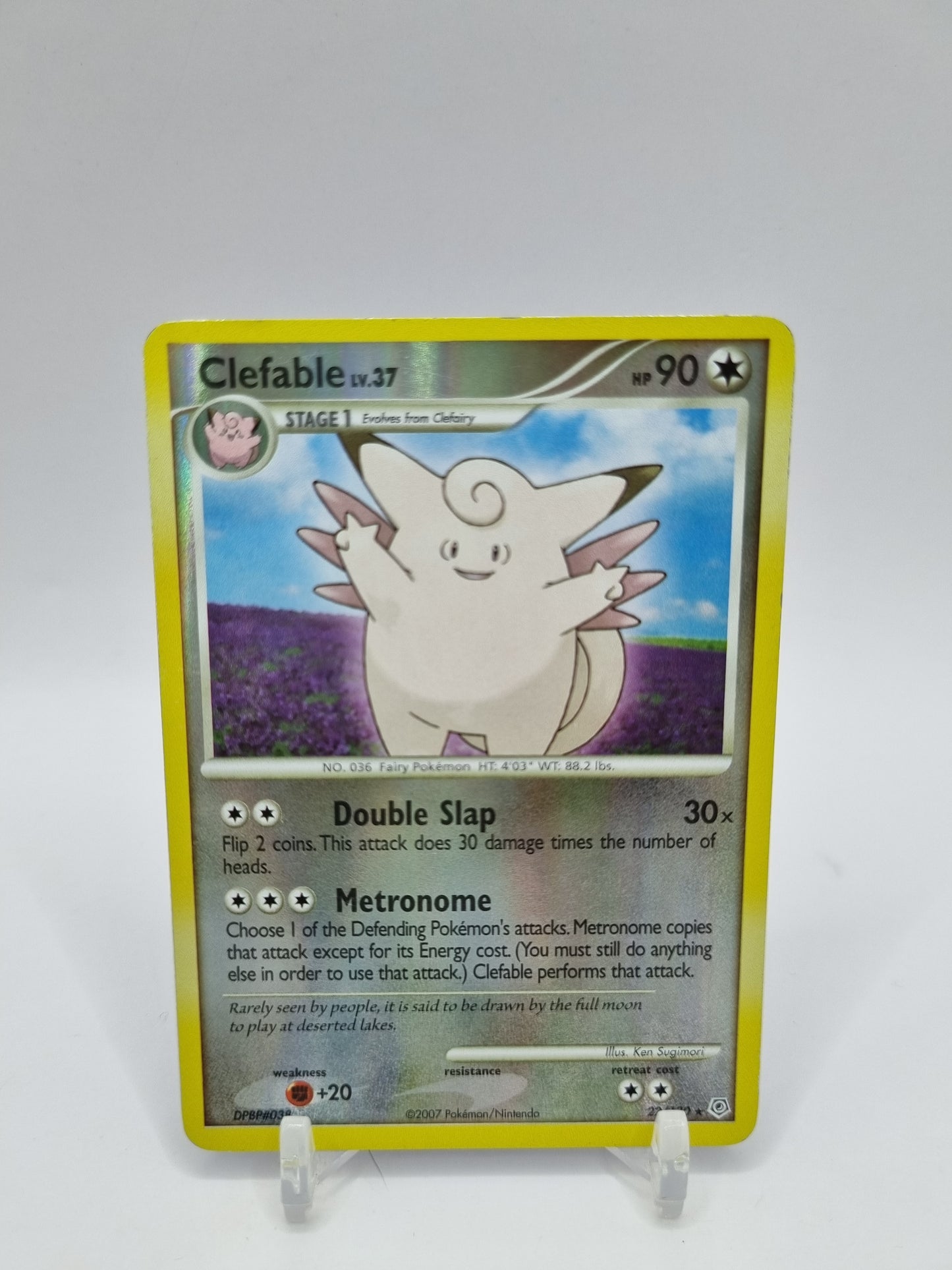 Clefable Lv.37 Reverse Holo Rare Diamond And Pearl Base 22/130