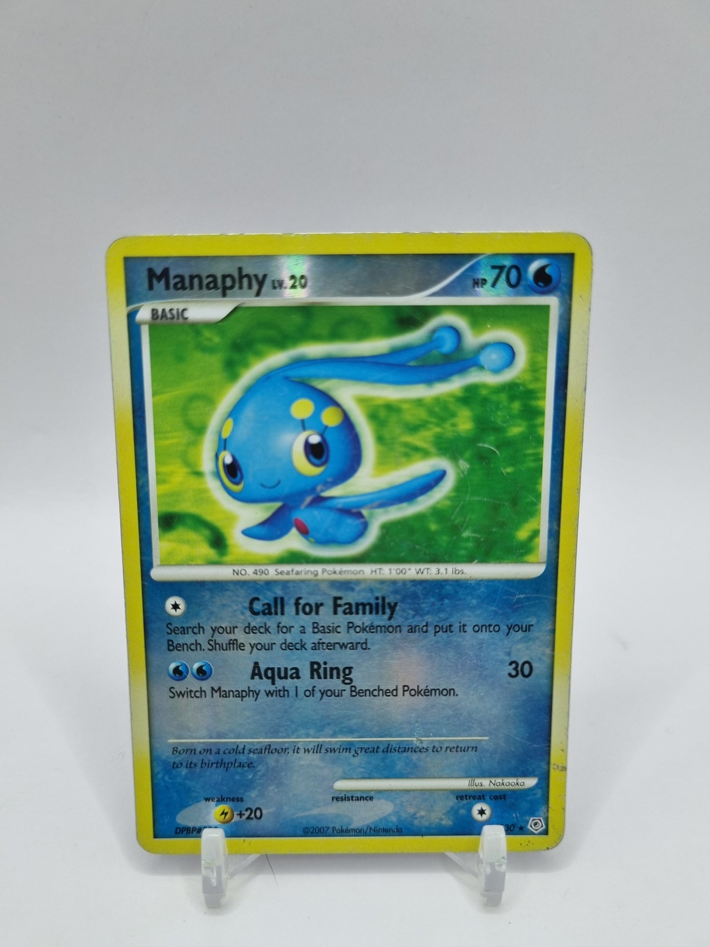 Manaphy Lv.20 Reverse Holo Rare Diamond & Pearl Base Set 9/130