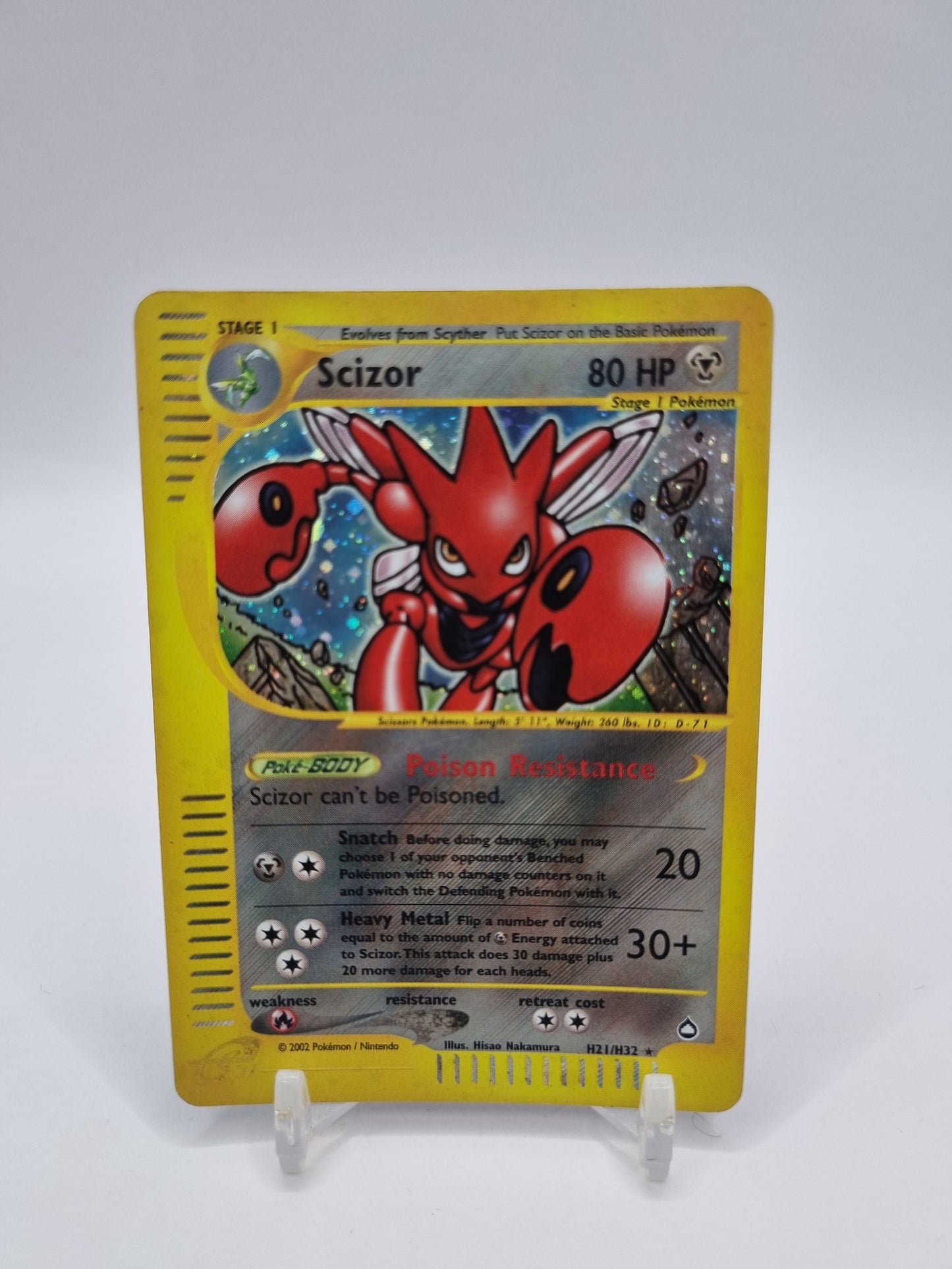 Scizor Holo Aquapolis E Reader H21/H32