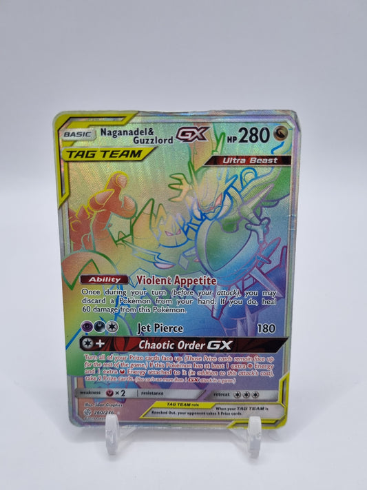 Naganadel & Guzzlord Gx Rainbow Secret Rare Cosmic Eclipse 260/236