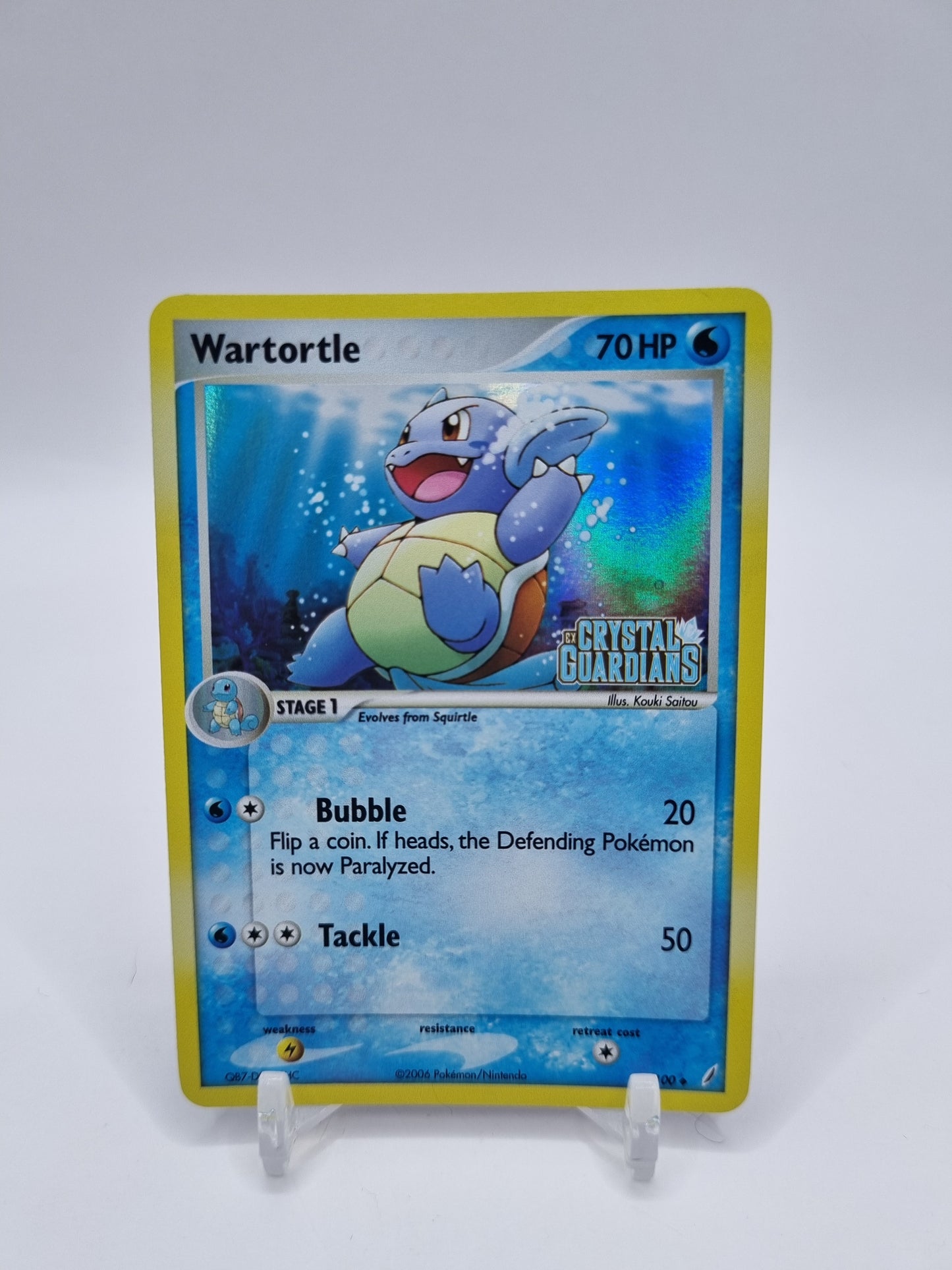 Wartortle Reverse Holo Stamped Crystal Guardians 42/100