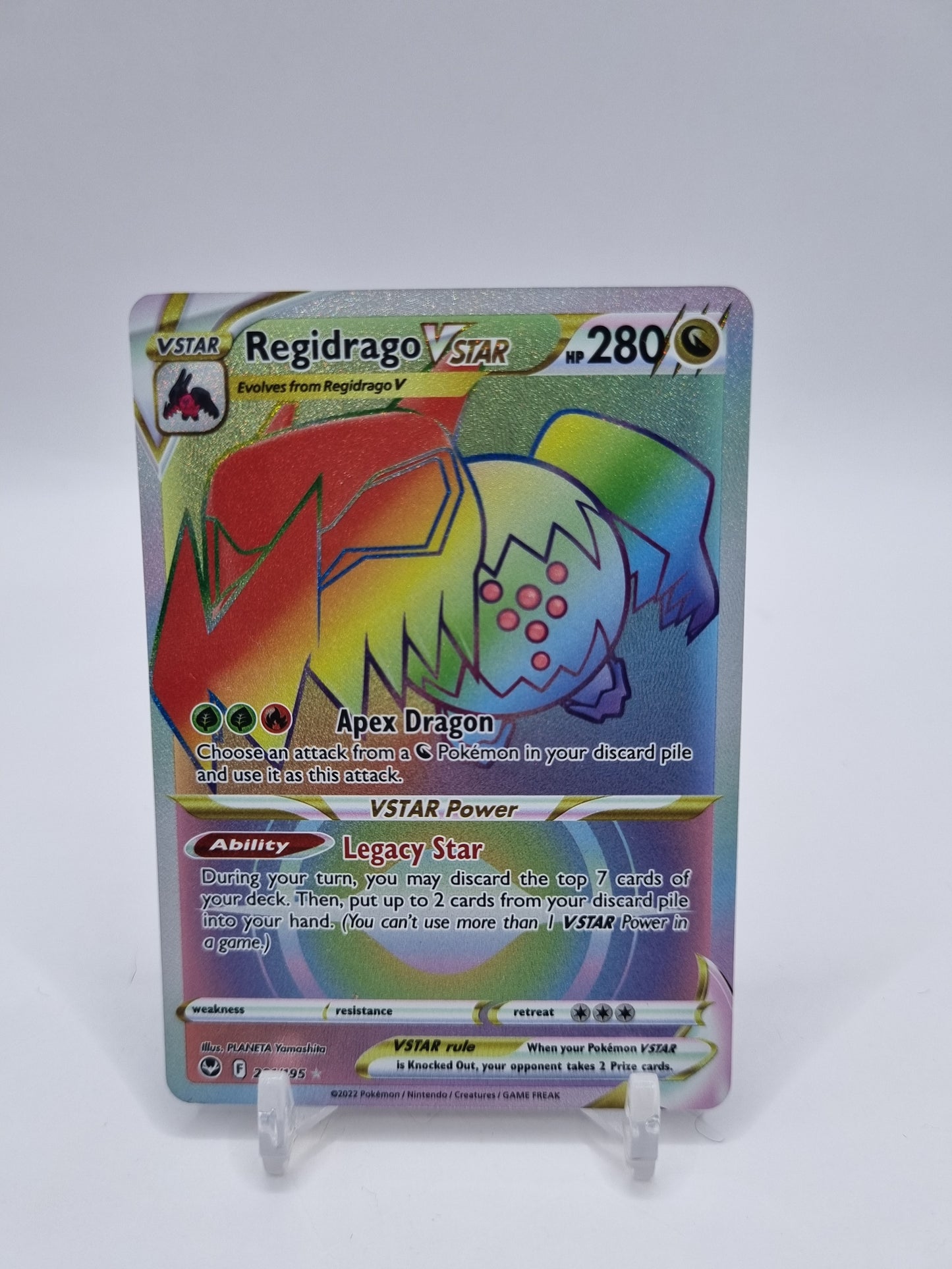 Regidrago Vstar Rainbow Secret Rare Silver Tempest 201/195