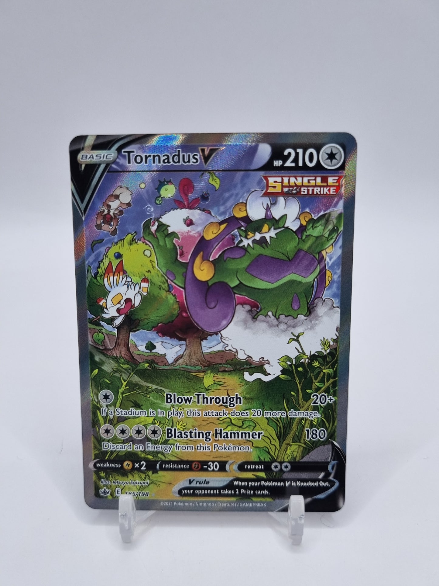 Tornadus V Alt Art Secret Rare Chilling Reign 185/198