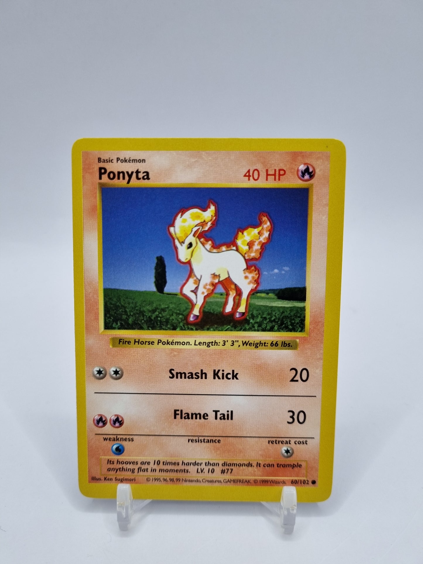 Ponyta Shadowless Base Set 60/102