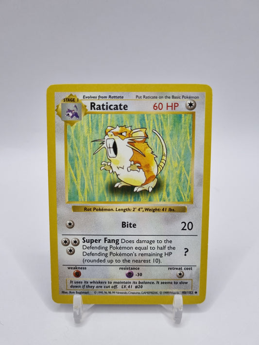 Raticate Shadowless Base Set 40/102