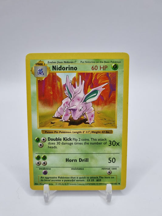 Nidorino Shadowless Base Set 37/102