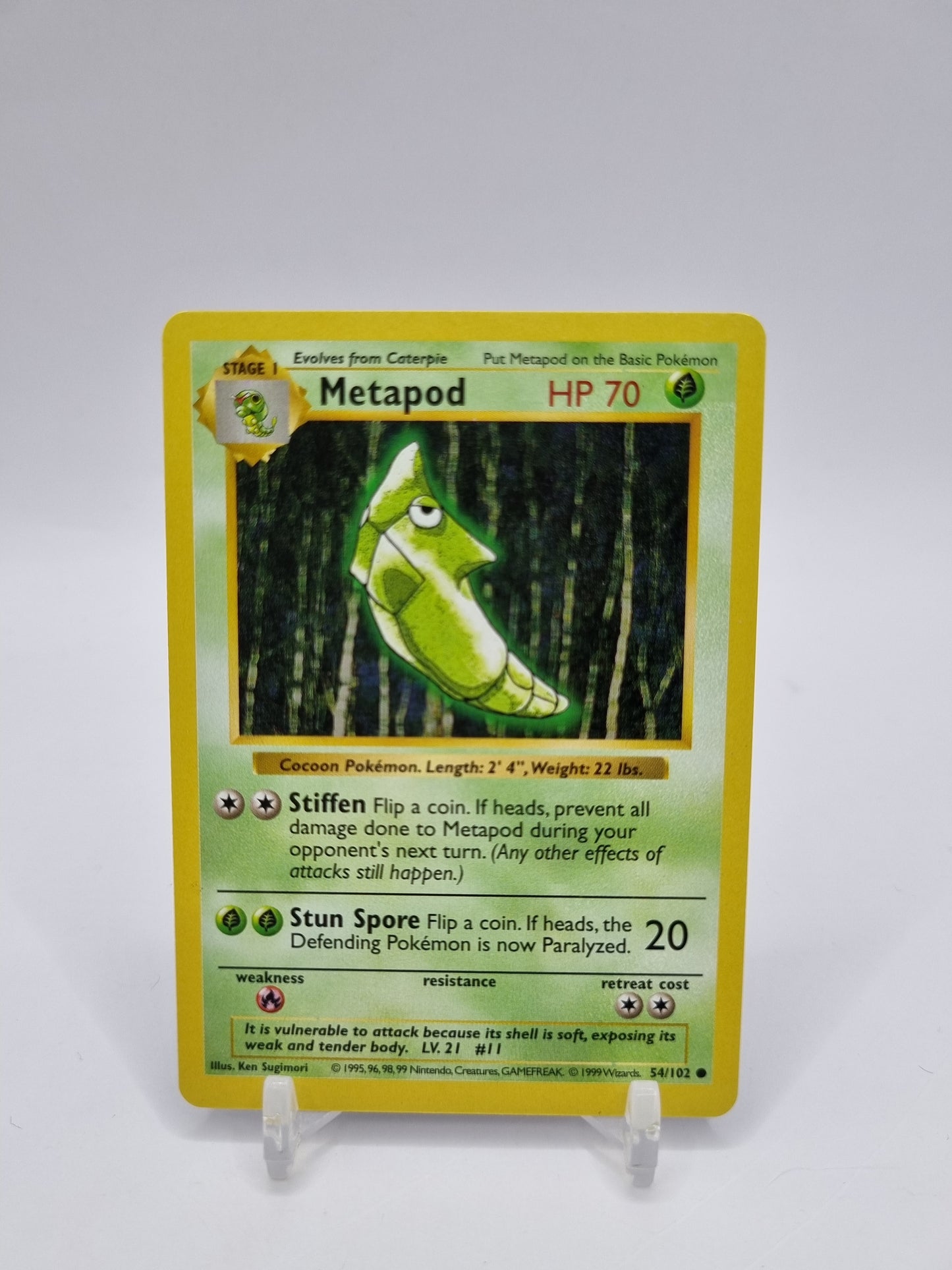 Metapod Shadowless Base Set 54/102