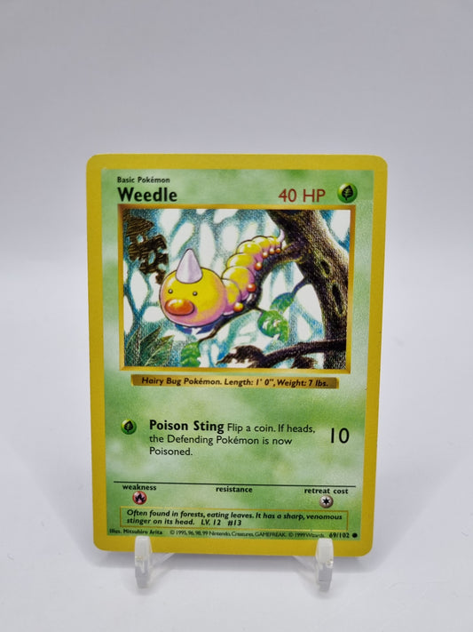 Weedle Shadowless Base Set 69/102