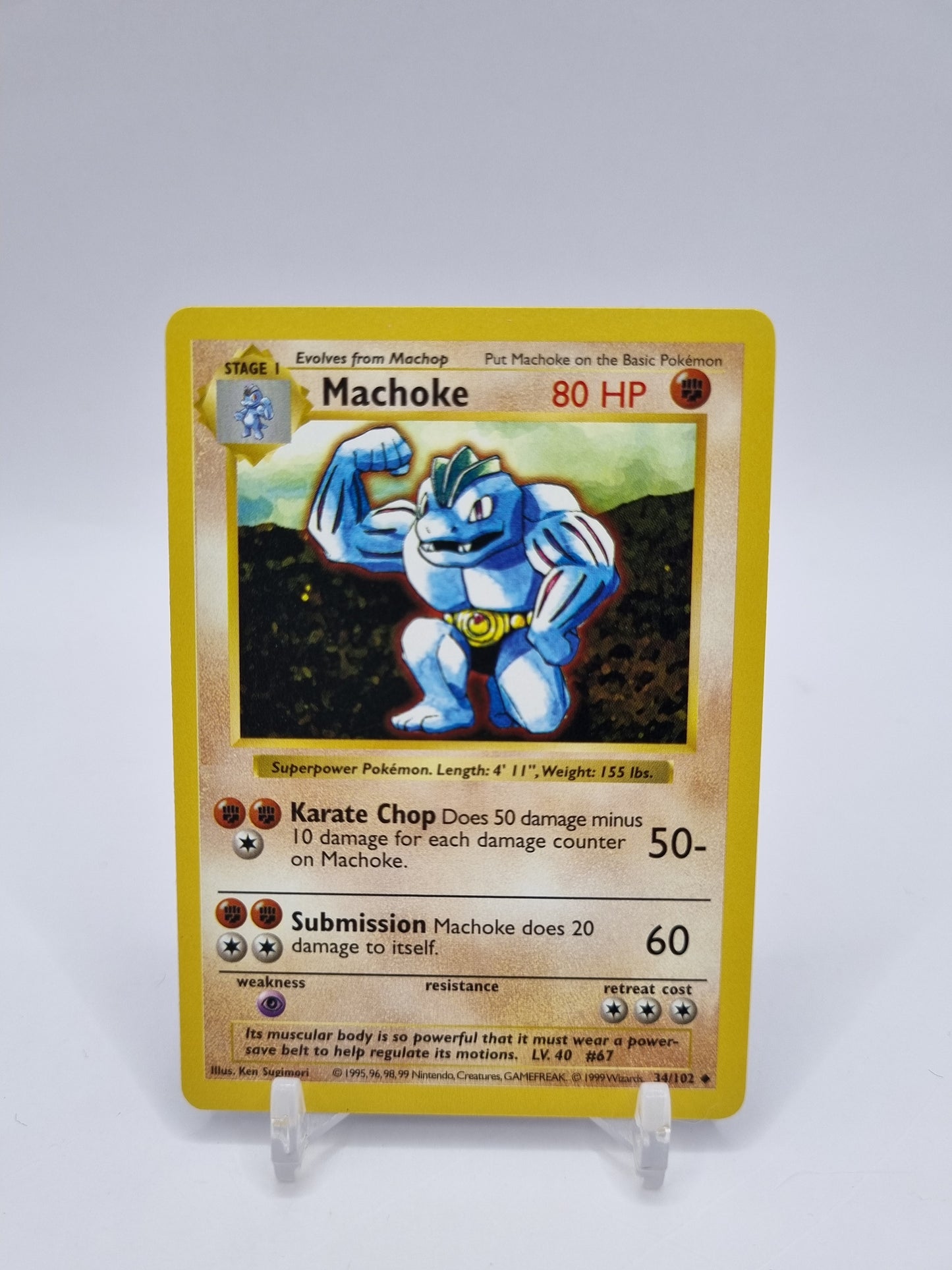 Machoke Shadowless Base Set 34/102