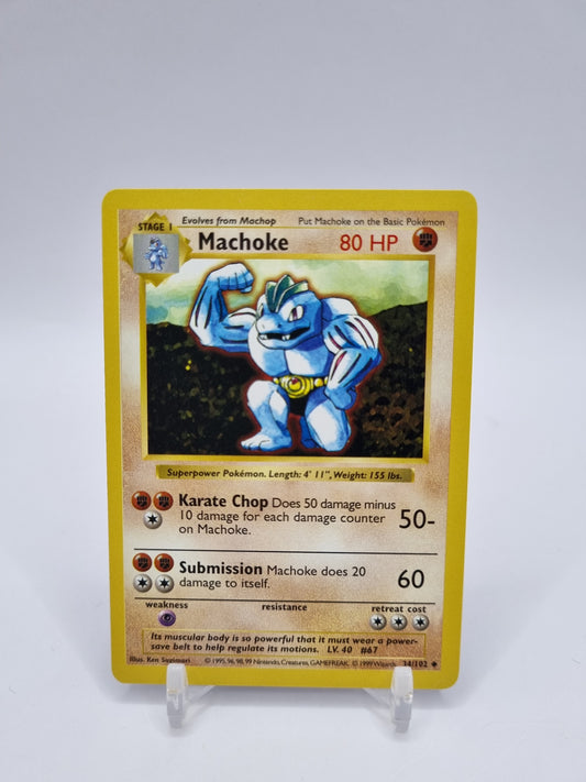 Machoke Shadowless Base Set 34/102