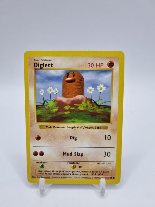 Diglett Shadowless Base Set 47/102