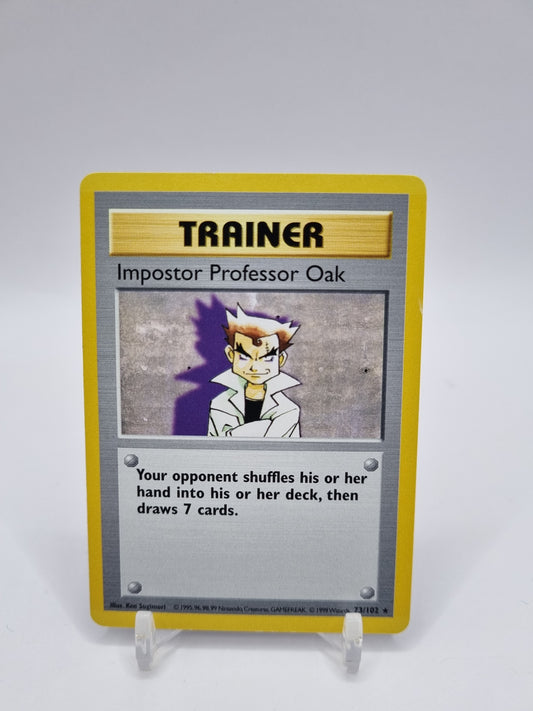 Impostor Professor Oak Shadowless Rare Base Set 73/102