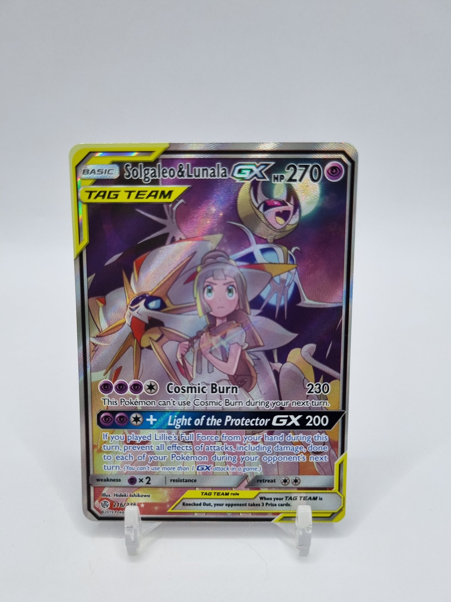 Solgaleo & Lunala Gx Alt Art Secret Rare Cosmic Eclipse 216/236