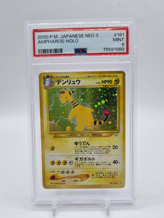 Ampharos Holo Neo Revelations Japanese PSA 9