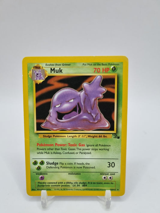 Muk Rare Non Holo Fossil Set 28/62