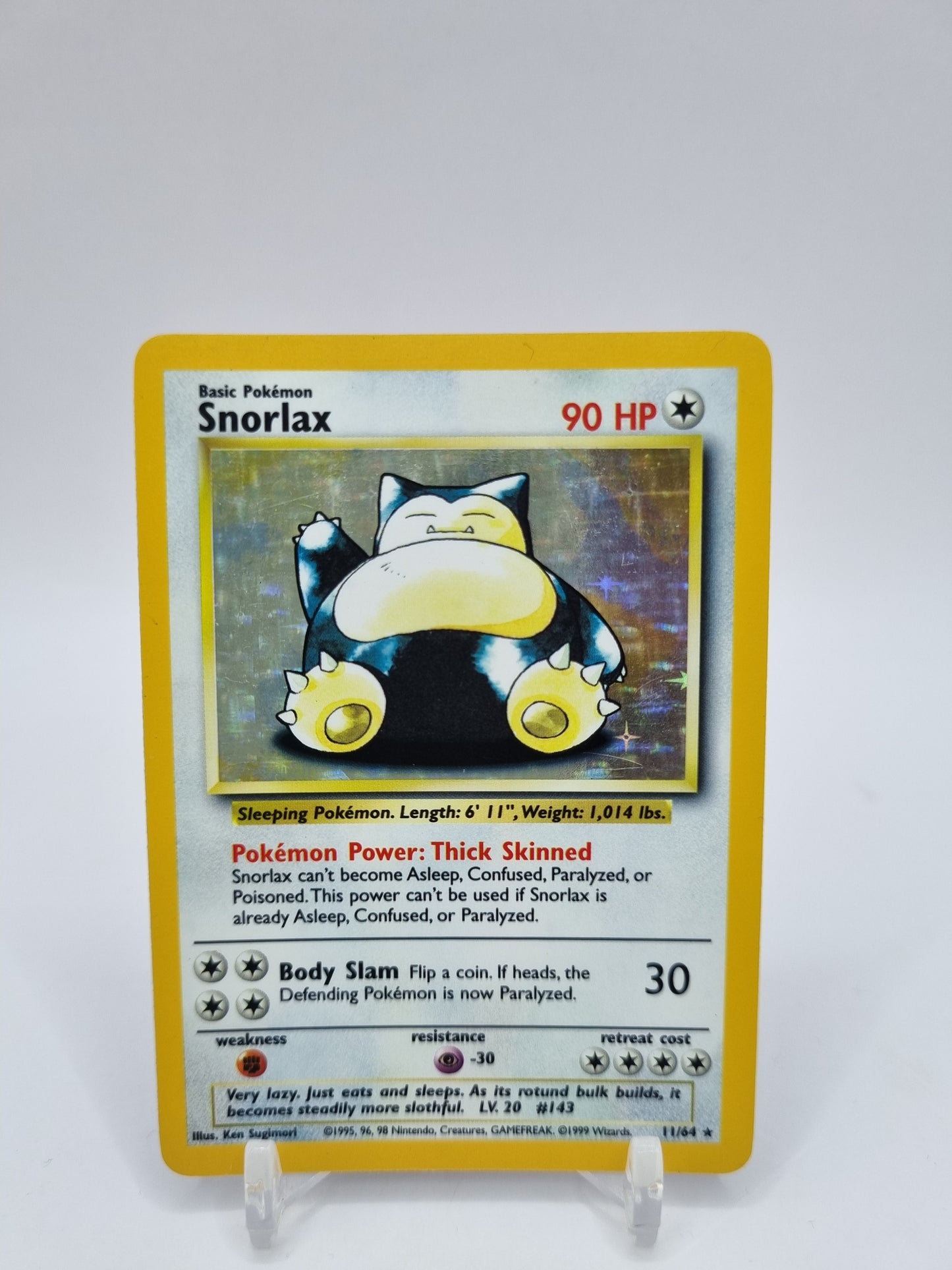 Snorlax Holo ERROR No Symbol Jungle Set 11/64