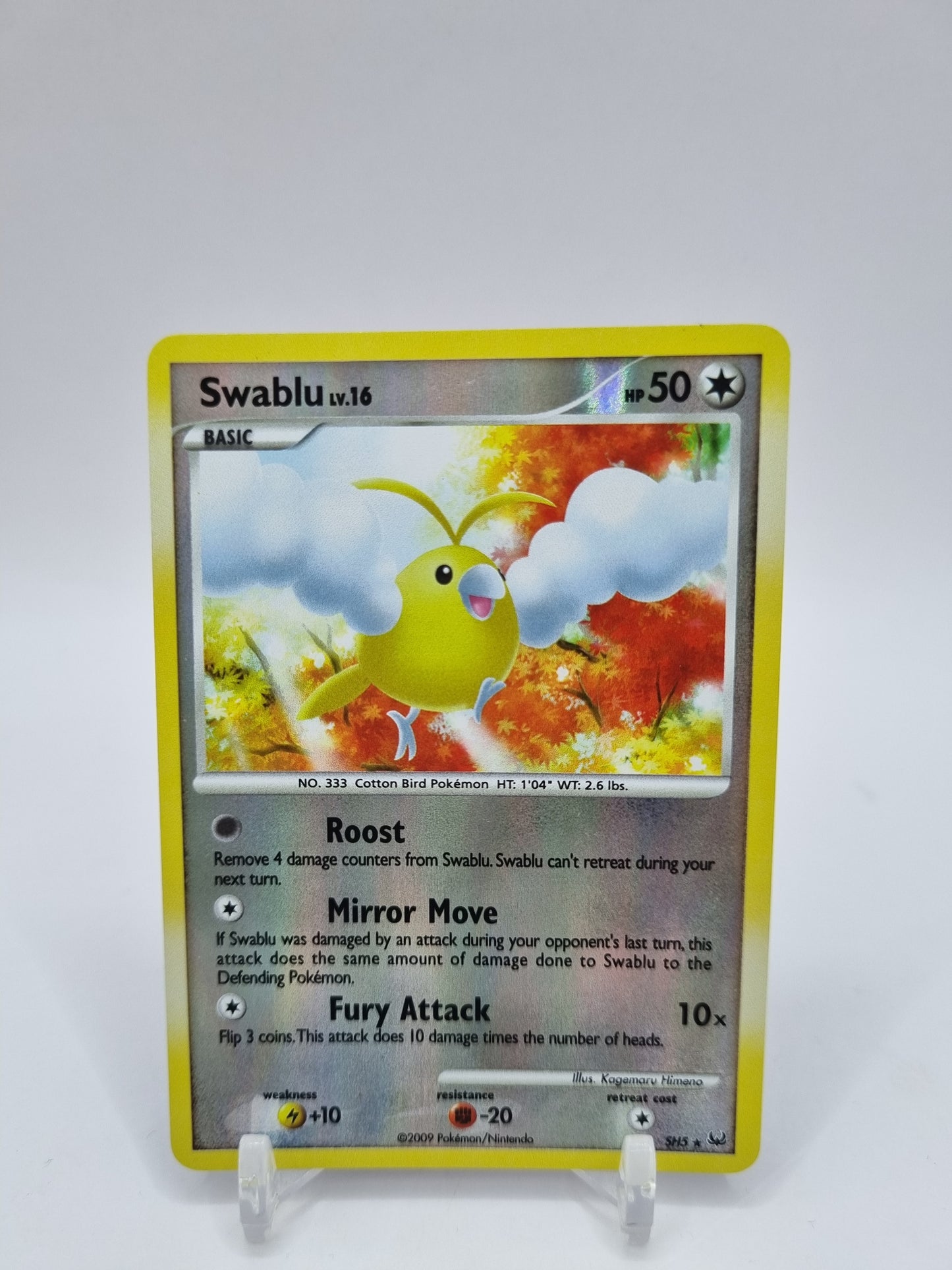 Swablu Lv.16 Shiny Secret Rare Reverse Holo Platinum Base Set SH5