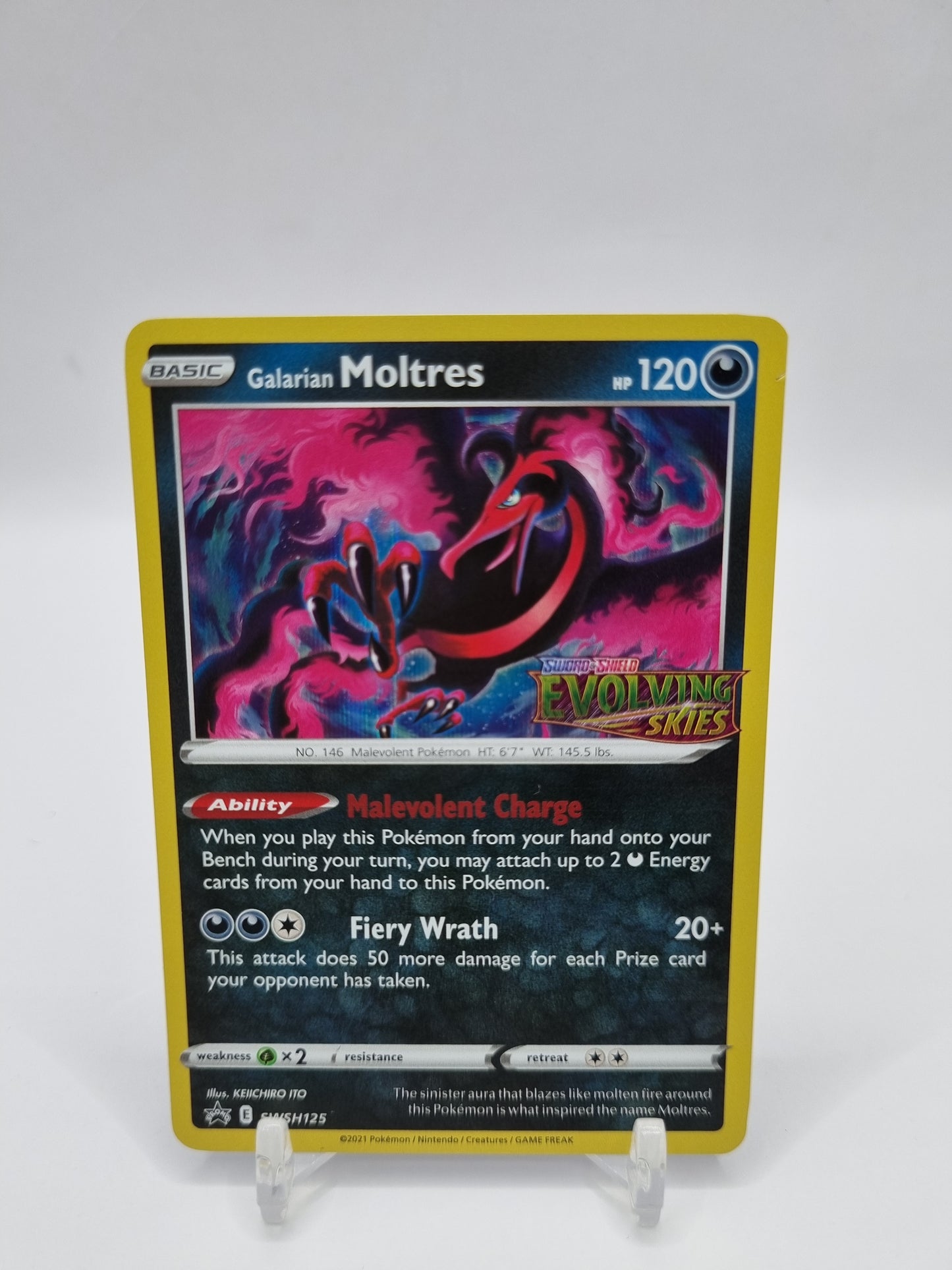 Galarian Moltres Promo Pre Release Stamped Evolving Skies SWSH125