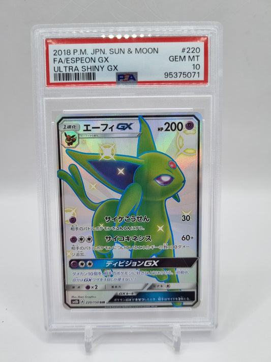 Espeon Gx Full Art Secret Rare Ultra Shiny Gx 220/150 PSA 10