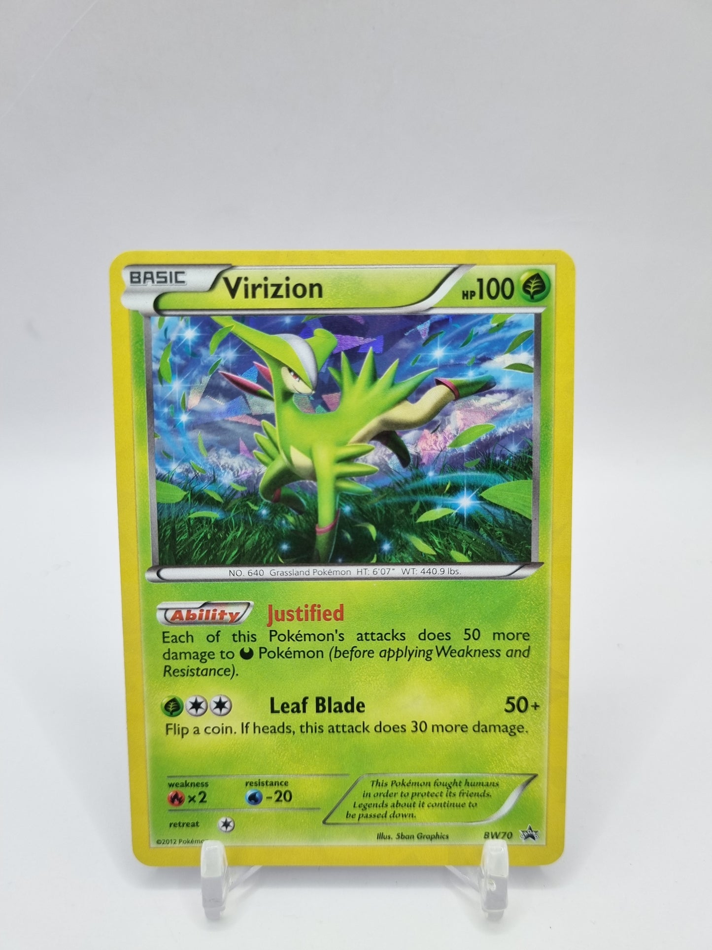 Virizion Cracked Ice Holo Promo BW70