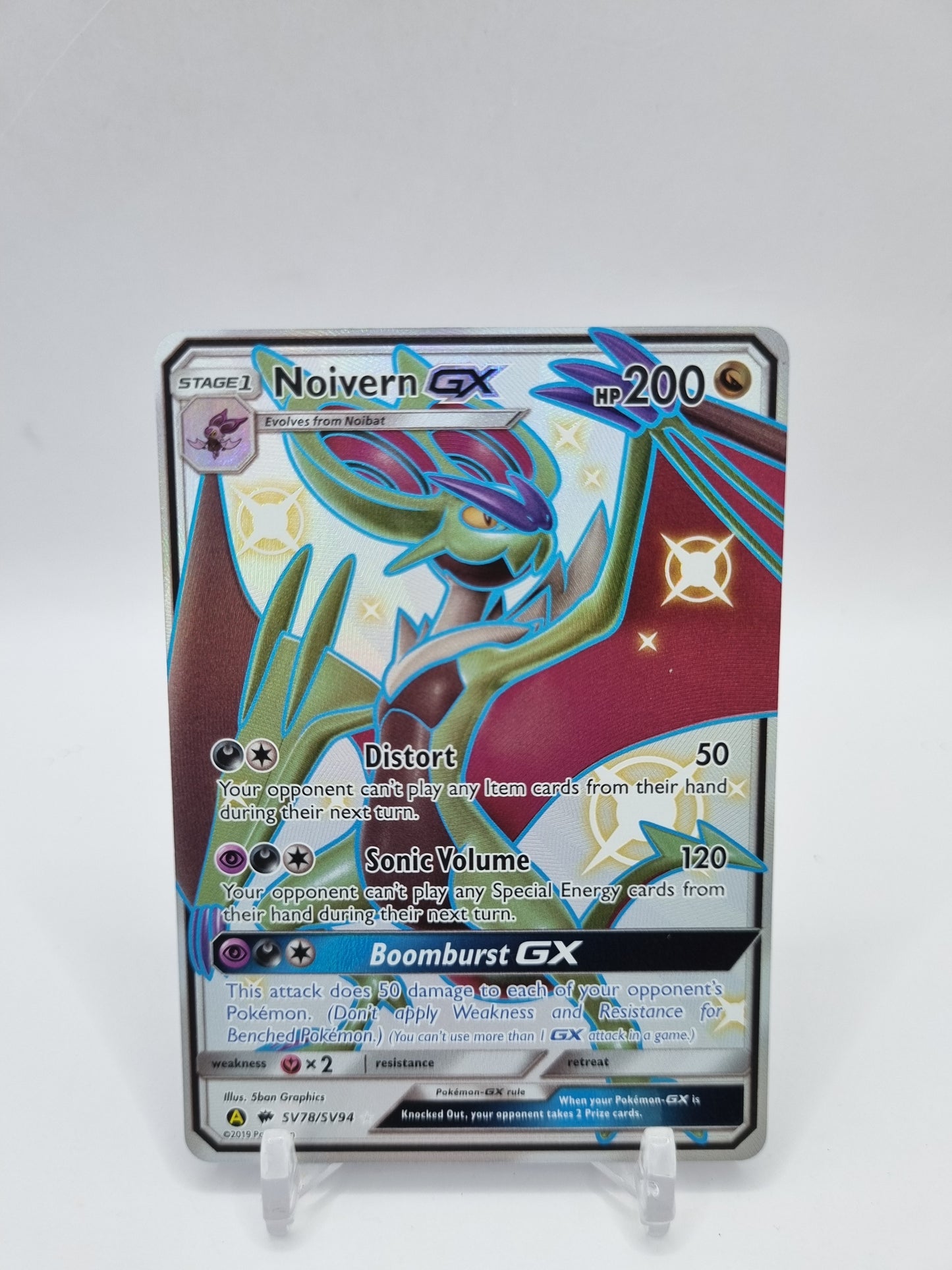 Noivern Gx Shiny Full Art Hidden Fates SV78/SV94