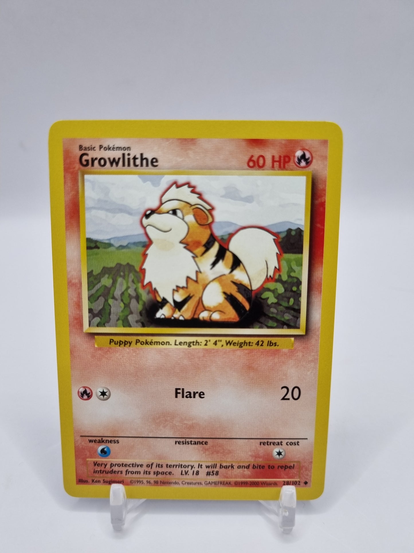 Growlithe 1999-2000 4th Print Base Set 28/102