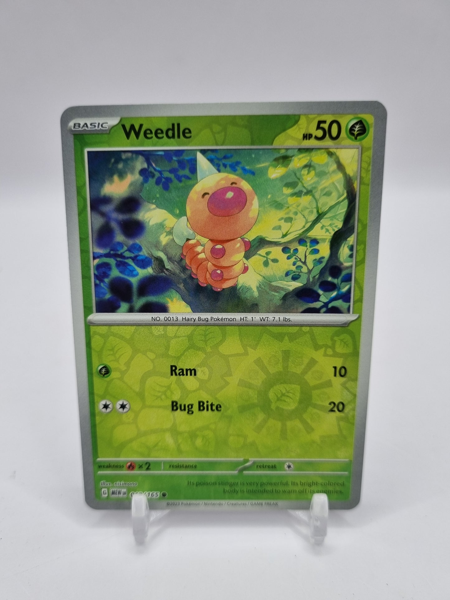 Weedle Reverse Holo 151 013/165