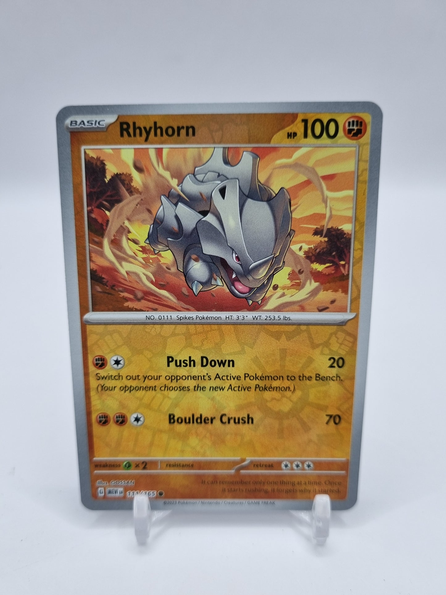 Rhyhorn Reverse Holo 151 111/165