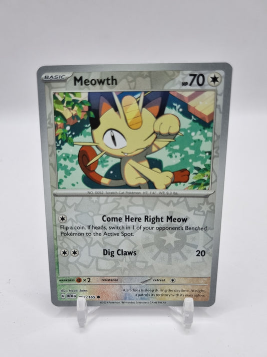 Meowth Reverse Holo 151 052/165