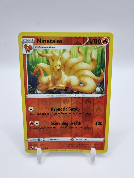 Ninetales Reverse Holo Silver Tempest 018/195