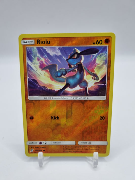 Riolu Reverse Holo Unified Minds 116/236