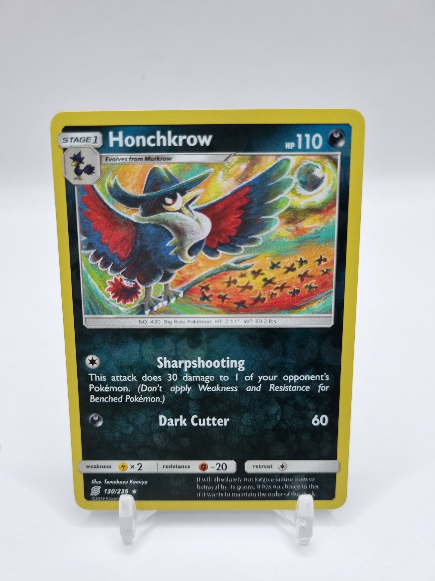 Honchkrow Reverse Holo Unified Minds 130/236