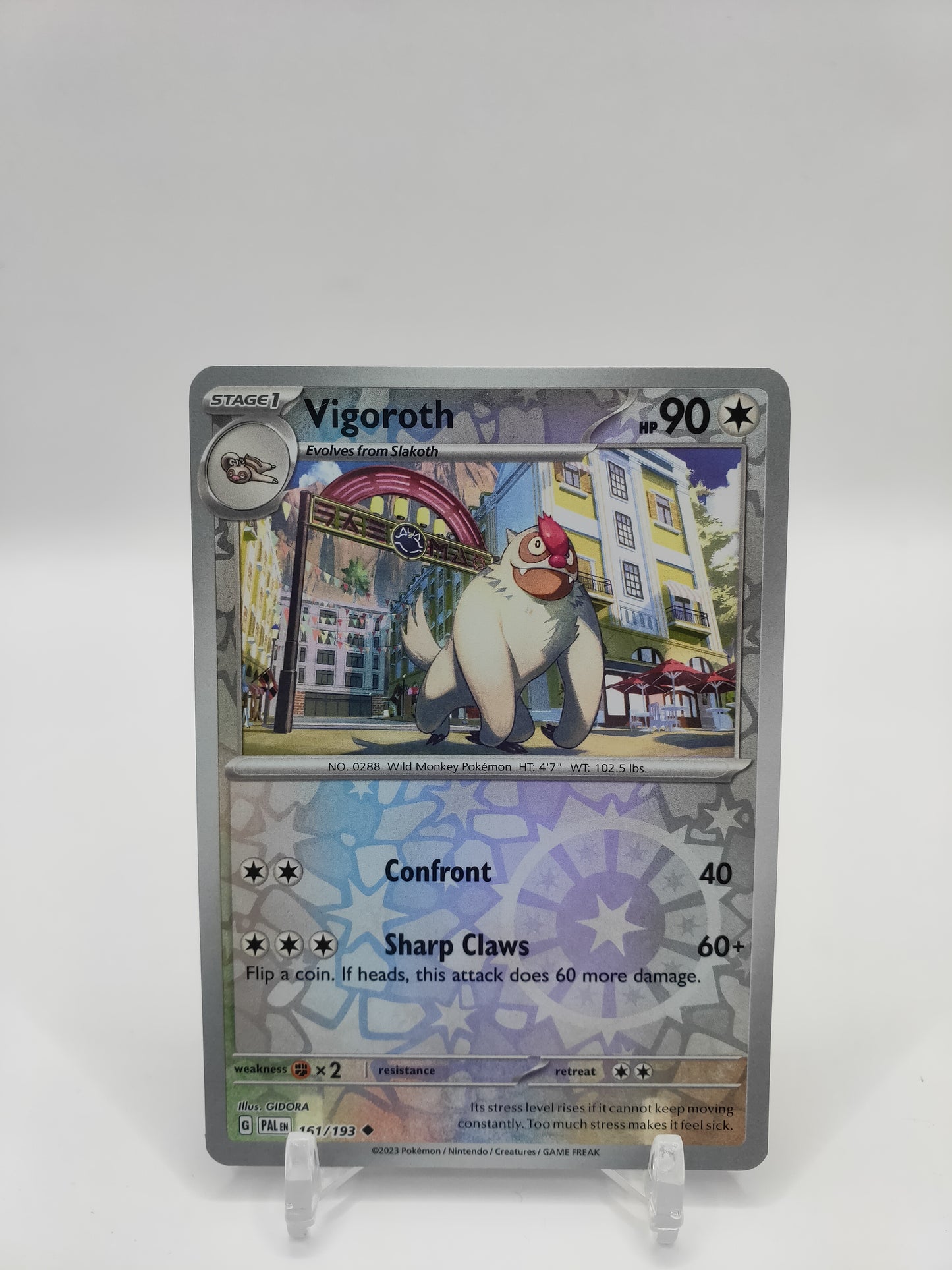 Vigoroth Reverse Holo Paldea Evolved 161/193