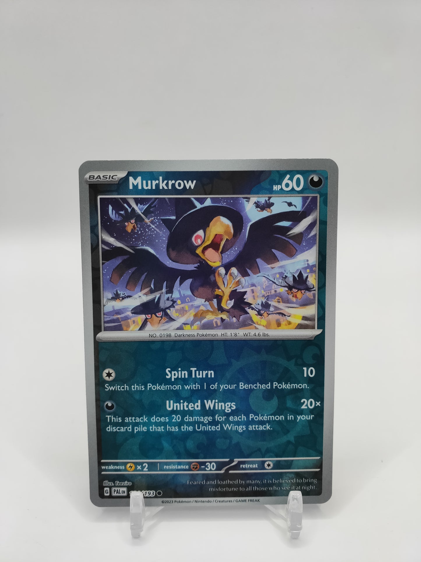 Murkrow Reverse Holo Paldea Evolved 131/193