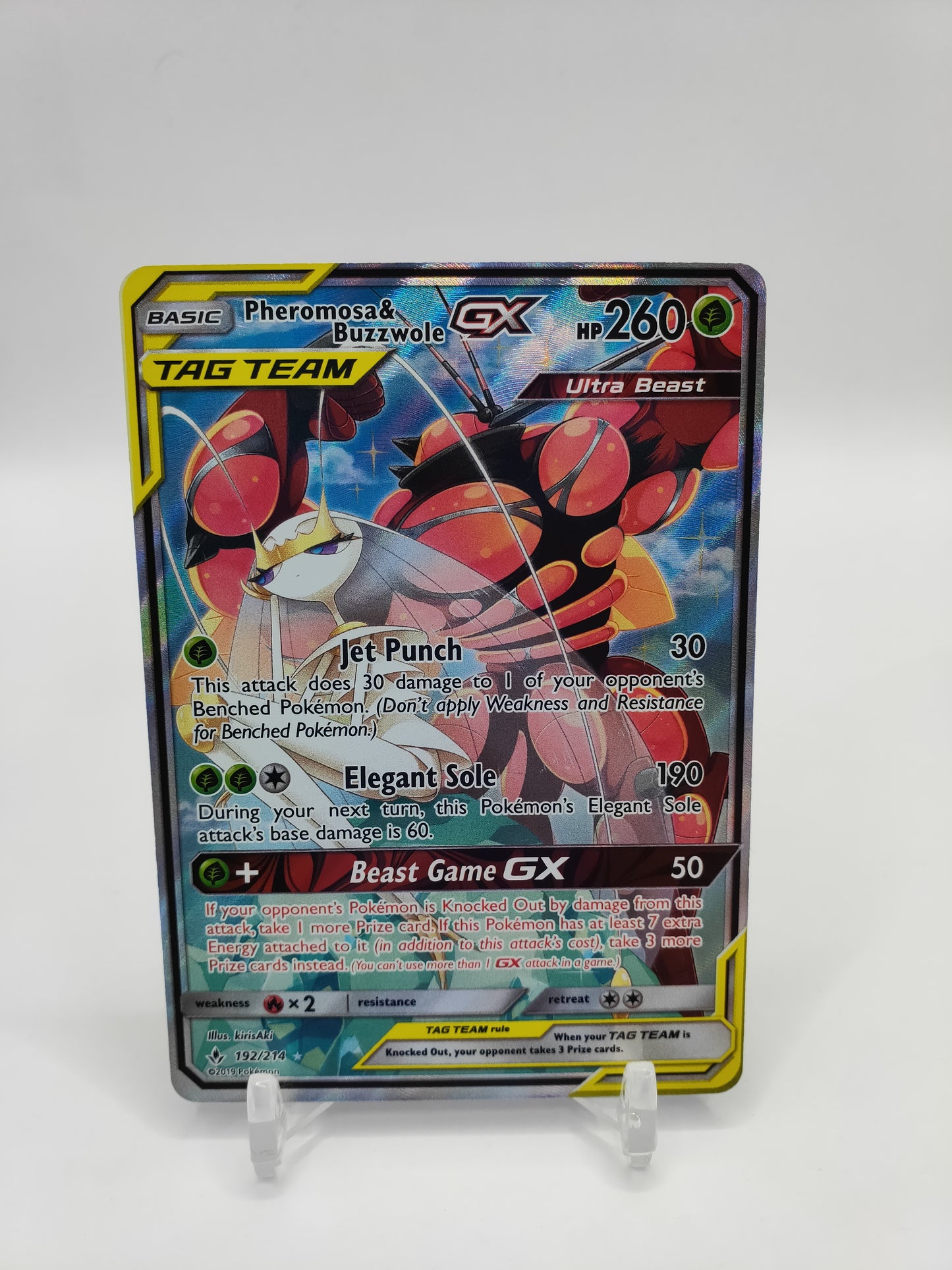 Pheromosa & Buzzwole Gx Alt Art Unbroken Bonds 192/214