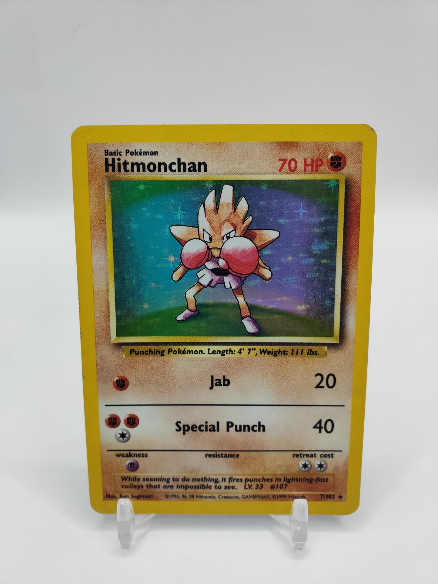 Hitmonchan Holo Base Set 7/102