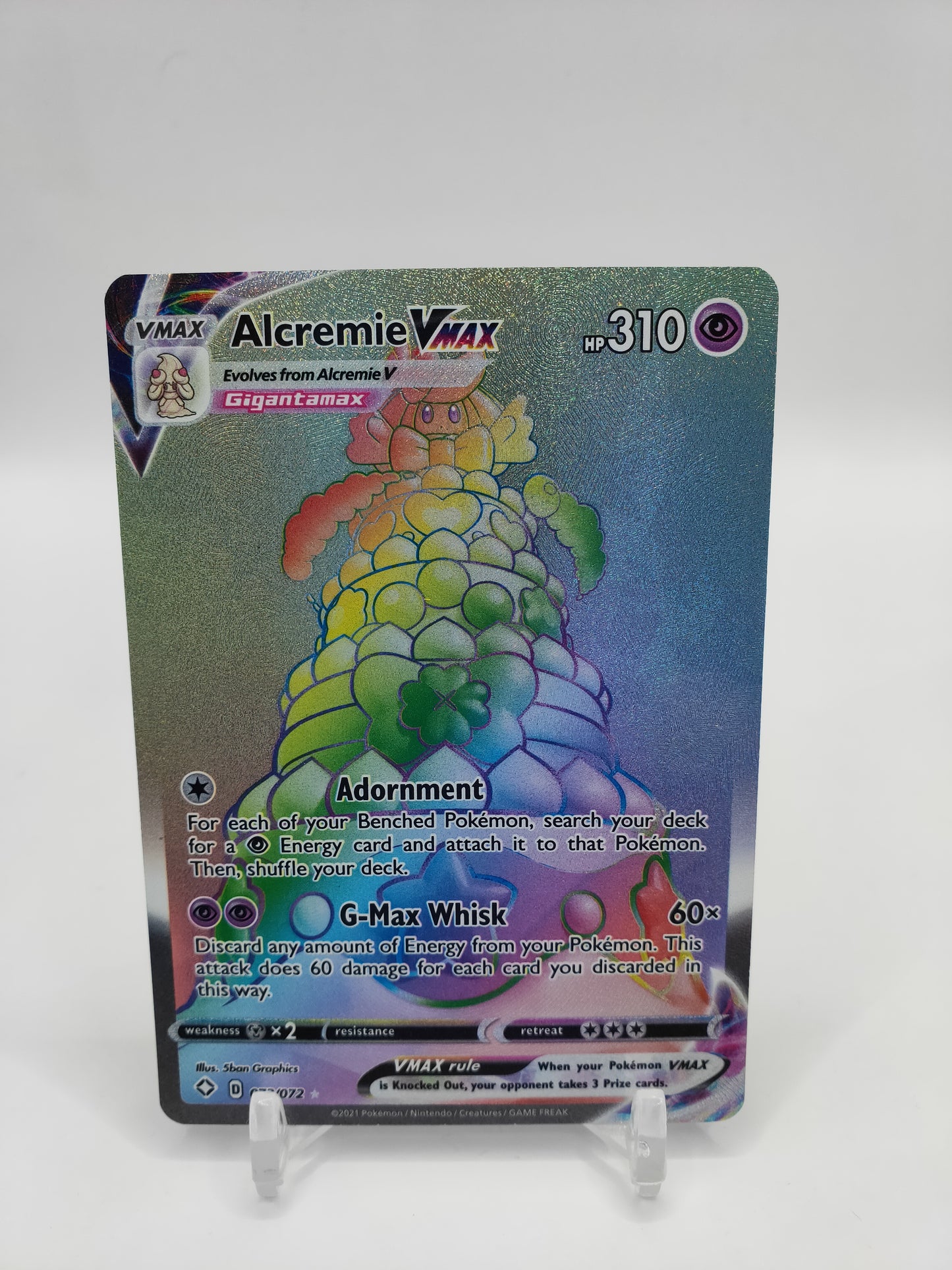 Alcremie Vmax Rainbow Secret Rare Champions Path 073/072